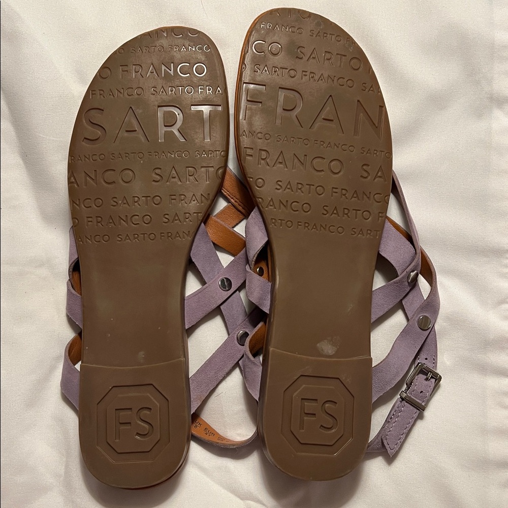 SARTO By Franco Sarto Purple and Tan Sandals - Picture 3 of 3